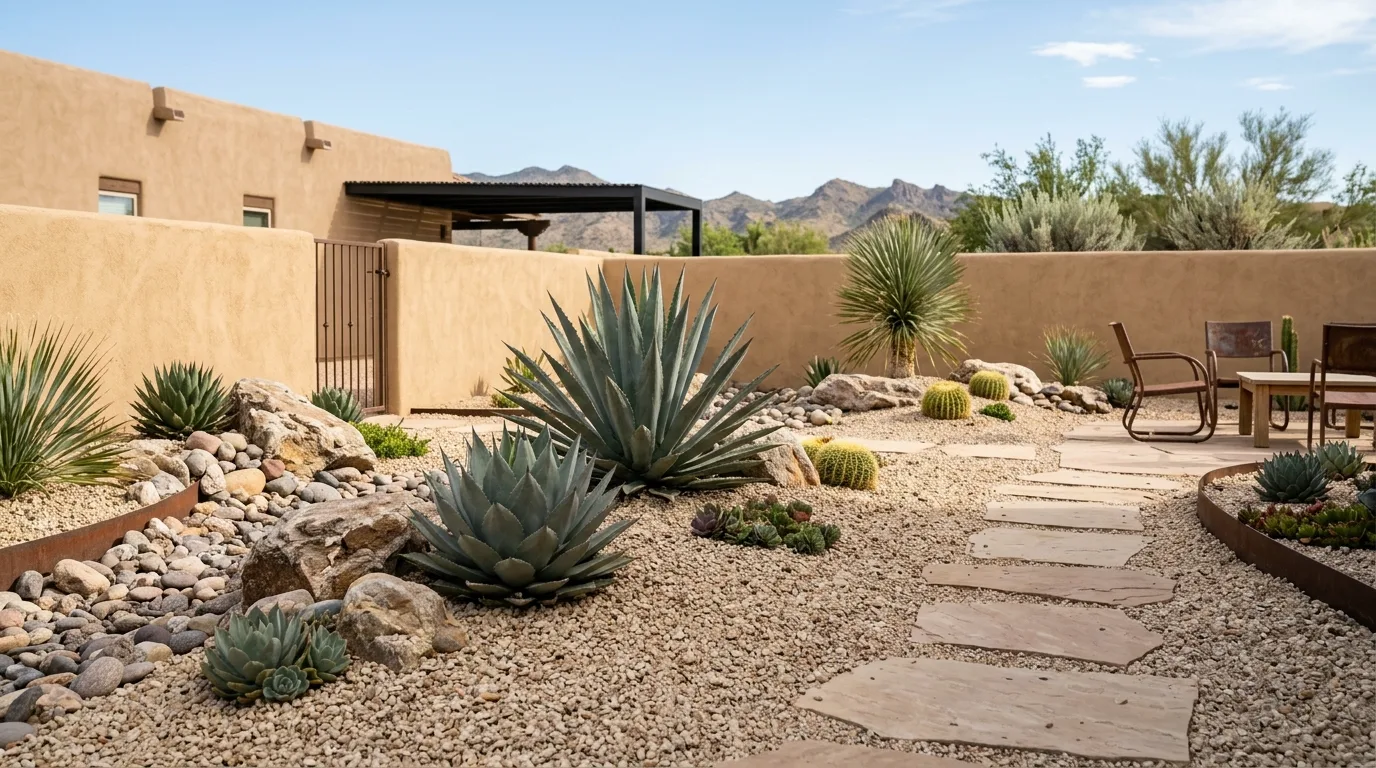 Desert Border Planting With Height